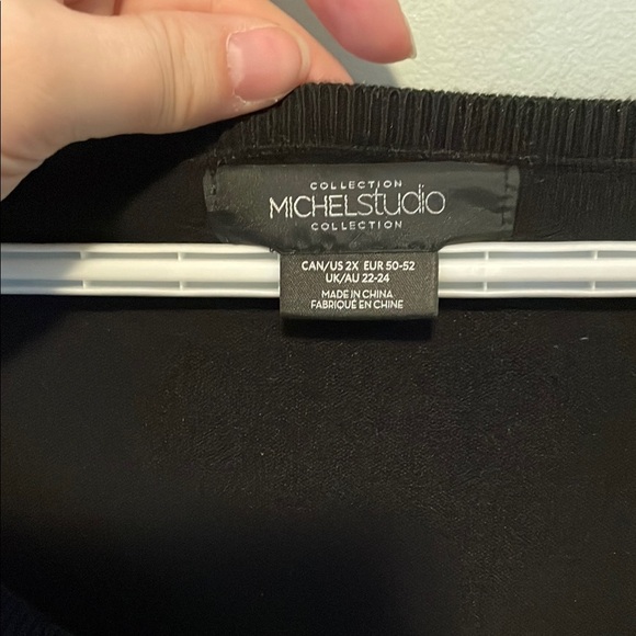 EUC Michel Studio Black Lace Top. 2XL. - Picture 2 of 5